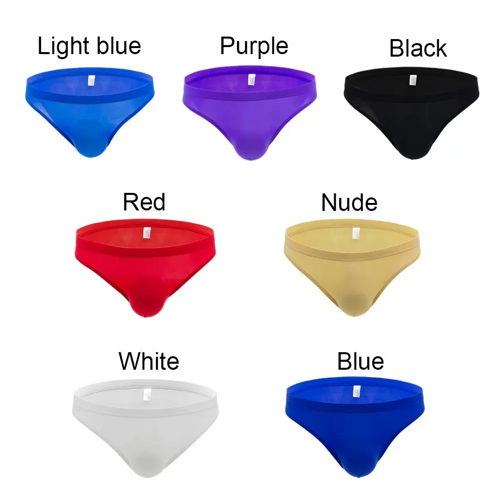 2020 летние мужские мини бикини нижнее белье гладкий ледяной шелк Трусы тонкая