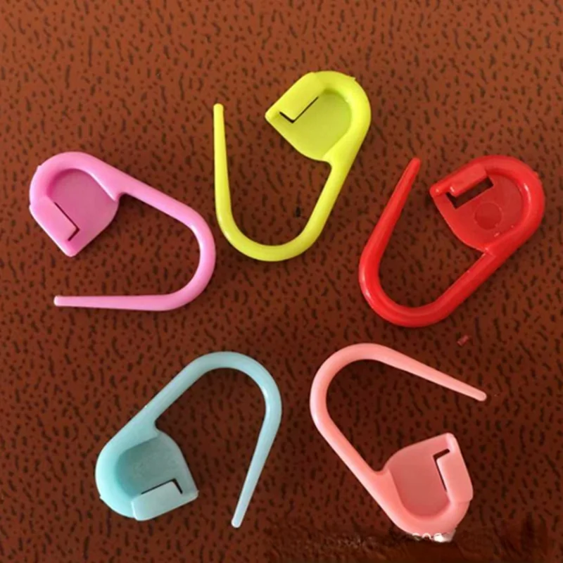 

10pcs Hand-woven Diy Small Buckle with Plastic Marker Buckle. Ten-grain Sweater, Wool Hat Knitting Tool