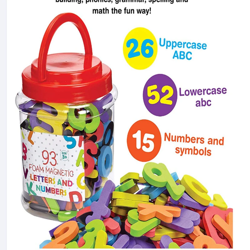 

93pcs/lot EVA Capital alphabet Letters Numbers fridge magnet Education Learn Kids Baby Toy Intelligence Development Toy ZLL