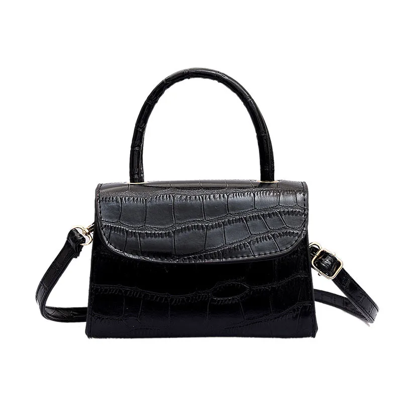 

Handheld Small Bag Women 2019 Autumn and Winter New Shoulder Messenger Bag Stone Fashion Small Square Bag