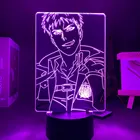 3d-лампа из аниме атака на Титанов, светодиодный ночсветильник из джинсов и Kirstein для украшения спальни, подарок для детей, атака на Титанов