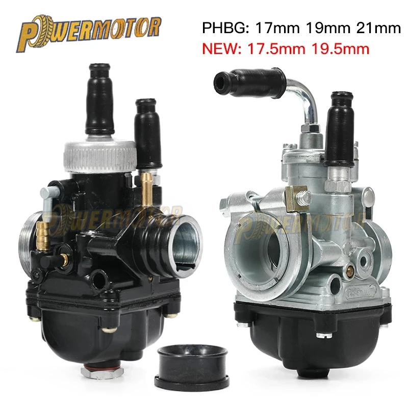

Motorcycle PHBG 17mm 19mm 21mm Dellorto Black Racing Carburetor Carb With Air Intake 50cc 90cc BWS100 For Puch Yamaha Zuma