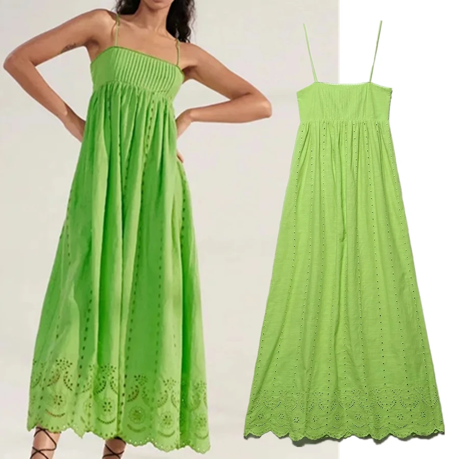 

Dave&Di England Fashion Summer Indie Folk Vintage Embroidery Spaghetti Strap Sexy Beach Dress Women Vestidos