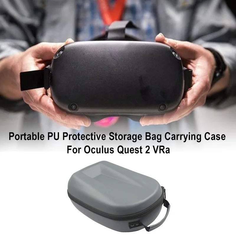 Portable PU Protective Storage Bag Carrying Case for Oculus Quest 2 VR Accessories Dust-proof VR Accessories for Oculus Quest 2