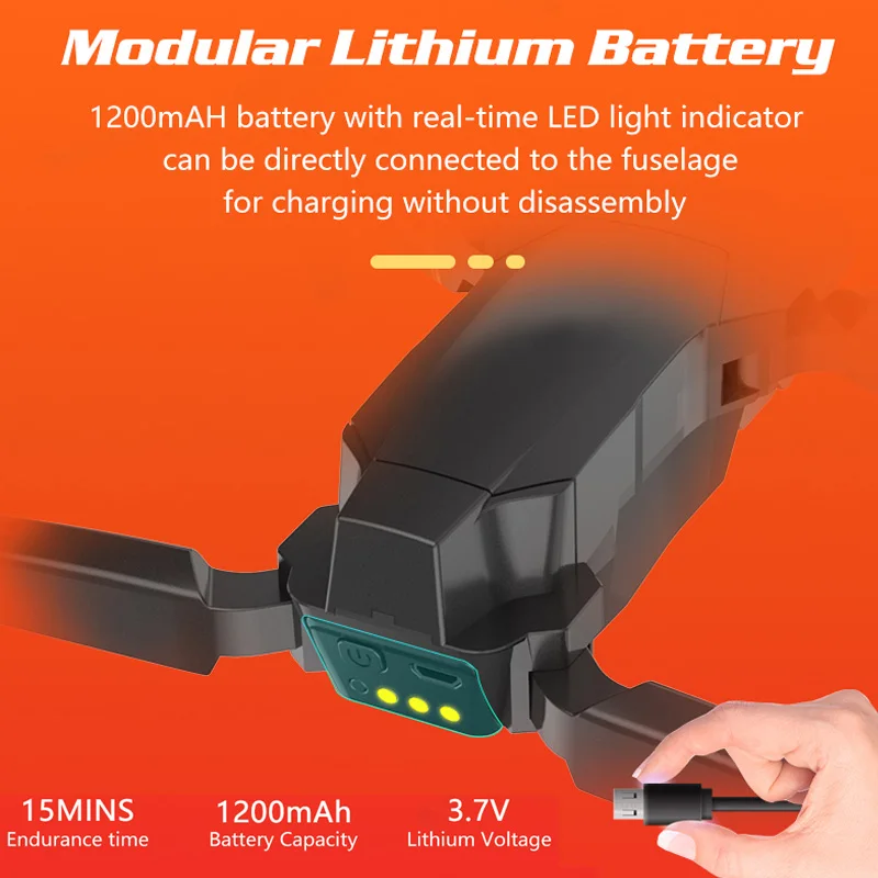Радиоуправляемый Дрон M65 с 4K HD камерой FPV Wi-Fi функция удержания высоты селфи