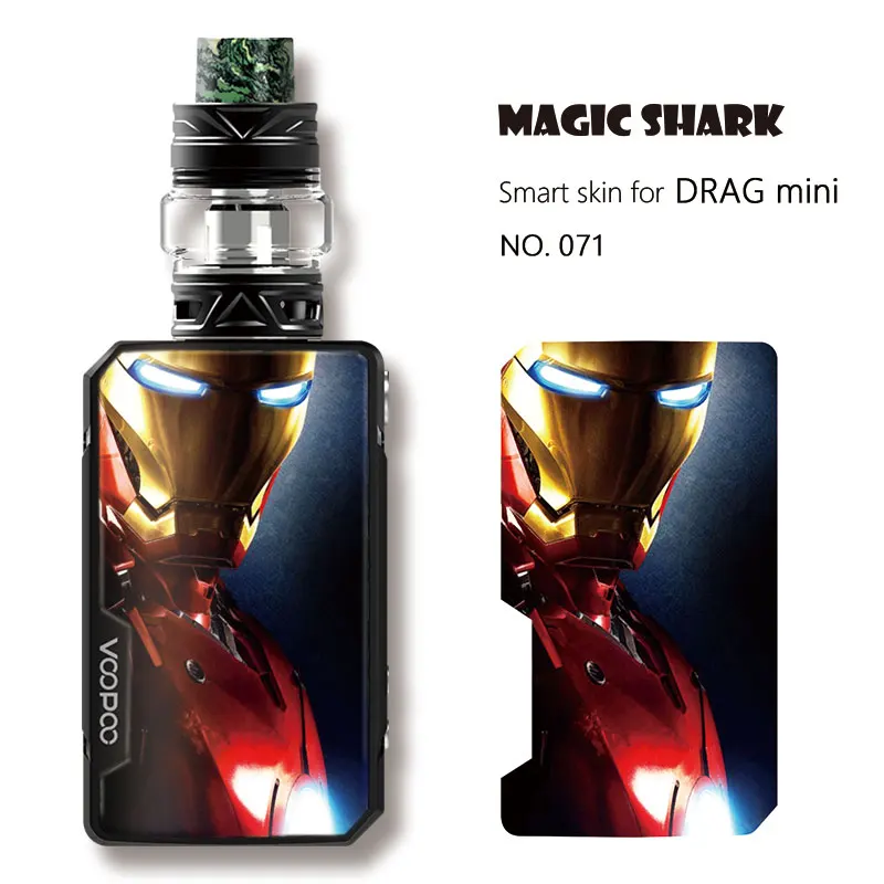 Magic Shark 2019 новинка зимы Месси Череп лист Железный человек пленка футляр для вейпа