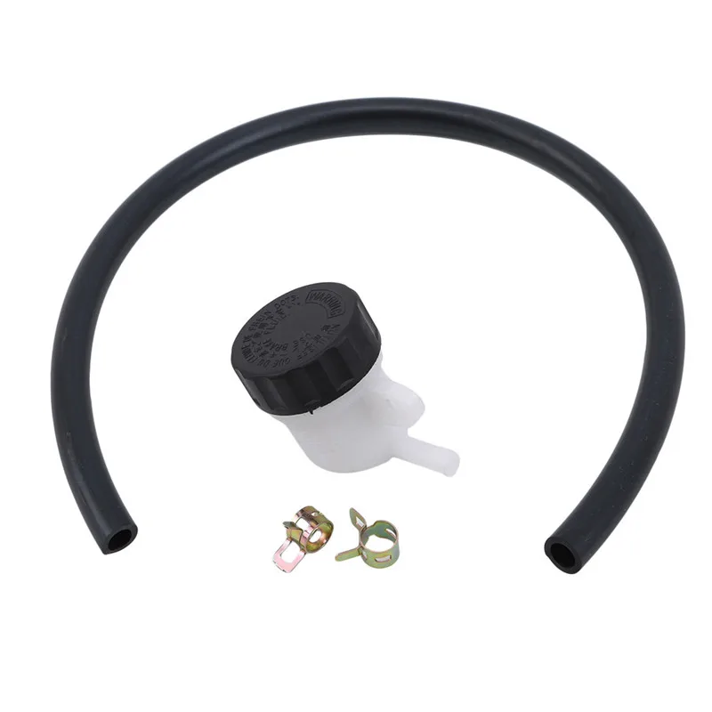 

Motorcycle Brake Fluid Reservoir Rear Master Cylinder Tank Oil Cup with Pipe