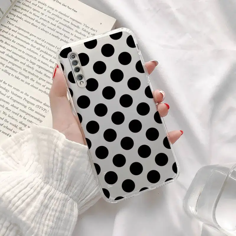 

Polka Dot Love Heart Phone Case Transparent for xiaomi Redmi note cc K 30 10 20 8 9 8 S E T X PRO
