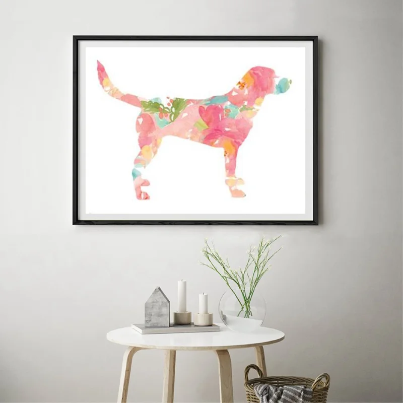 Настенная Картина на холсте Лабрадор ретривер акварельные принты постер для