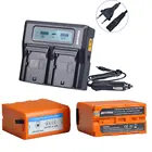 Аккумуляторная батарея Batmax 7800 мА  ч NP-F960 NP-F970 с USB входомвыходом + быстрое двойное зарядное устройство с ЖК-дисплеем для телефона Sony