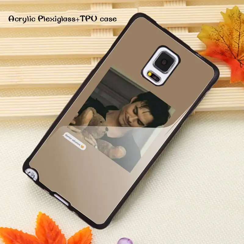 

The Vampire Diaries Stefan Damon Salvatore Phone Case Acrylic Plexiglass TPU For Samsung Note20 10 9 8 7 5 Pro ULTRA