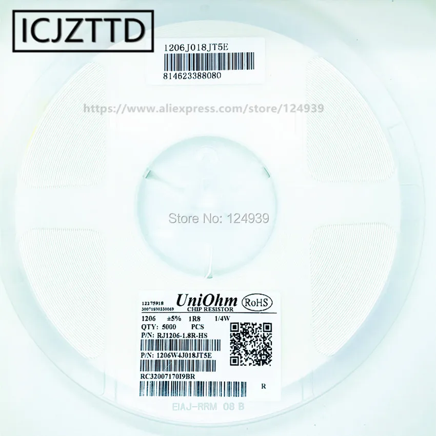 100 шт. 1/4W RF1206 1% SMD рез 430R 470R 510R 560R 620R 680R 750R 820R 910R 1K 1K0 1 K 1K1 2 1K2 3 1K3 5 1K5 6 1K6|Индукторы| |
