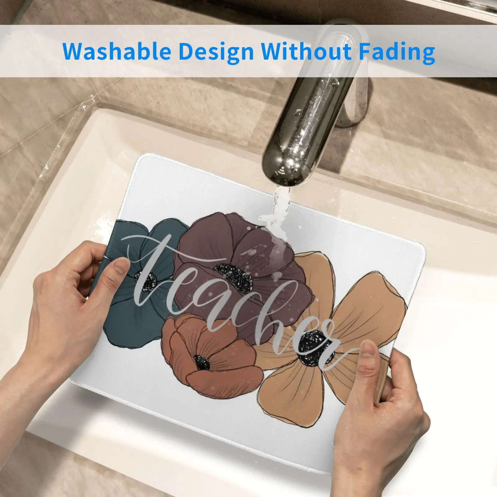 

Teacher Floral Mouse Pad DIY Print Cushion Teacher Teach Educate Teaching Teacher Gift English Teacher Math