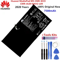 original replacement 7500mah battery hb299418ecw for huawei mediapad m5 cmr w19 cmr al09 bah2 l09 genuine phone batterykits