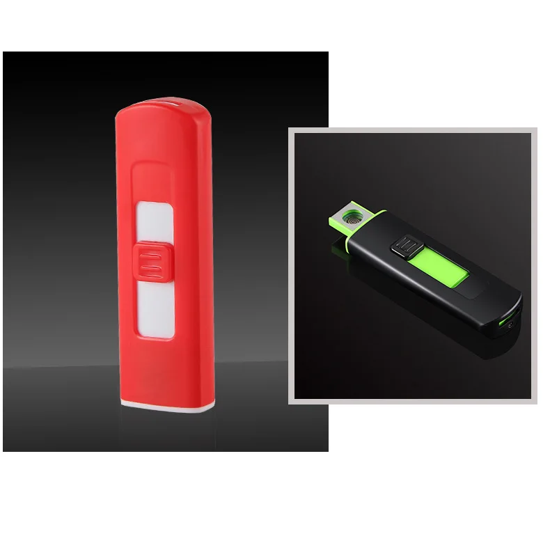 Мини двухсторонняя Зажигалка USB перезаряжаемая ветрозащитная зажигалка