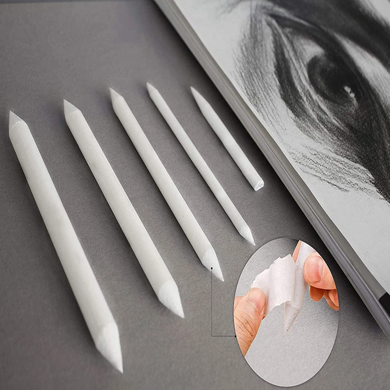 

Sketch Paper Sandpaper Pencil Sharpen Drawing Sketch Pen Blending Smudge Stump Stick Tortillon Sketch Art Drawing Pen Tool 19pcs