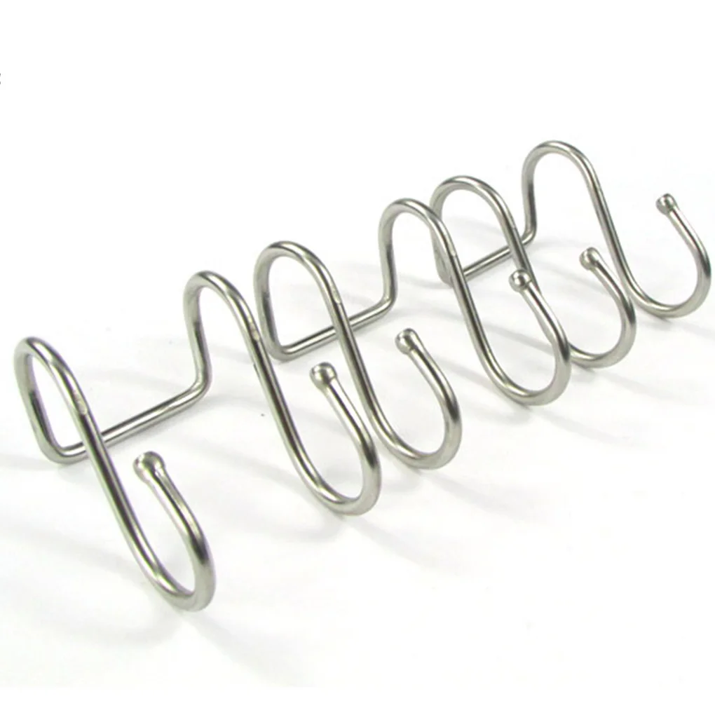 

Двойной S-образный крючок для хранения из нержавеющей стали для ванной, кухни, настенный дверной Органайзер, аксессуары