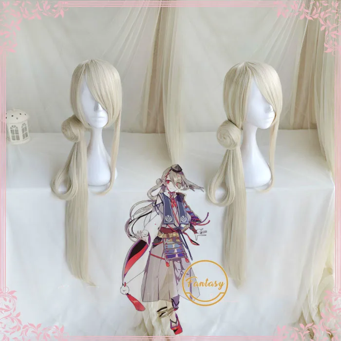 Hotarumaru Touken Ranbu Online длинные золотые Хэллоуин вечерние термостойкие синтетические