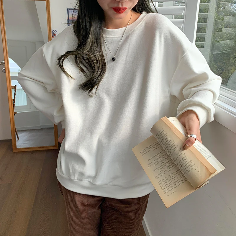 

YTX269 New hot style white all-match sweater women loose Korean version with spring and autumn thin style