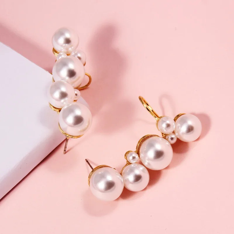 Женские серьги клипсы с имитацией жемчуга Jouval Boho манжеты для невесты модные