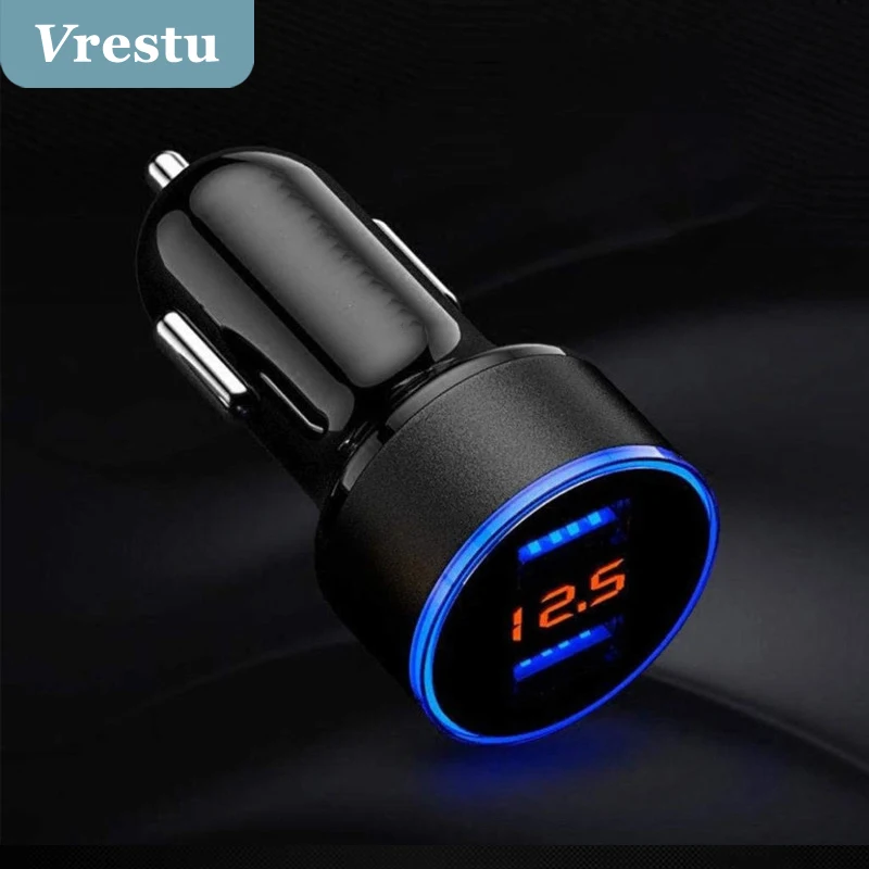 

Fast Charge Dual USB Car Charger Car Auto Charger Mini Car Mobilephone Charging Adapter for iPhone Samsung Huawei Xiaomi LED3.1A