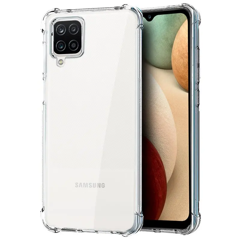 Силиконовый чехол с эксклюзивным дизайном совместим Samsung A125 Galaxy A12/M12 прозрачный