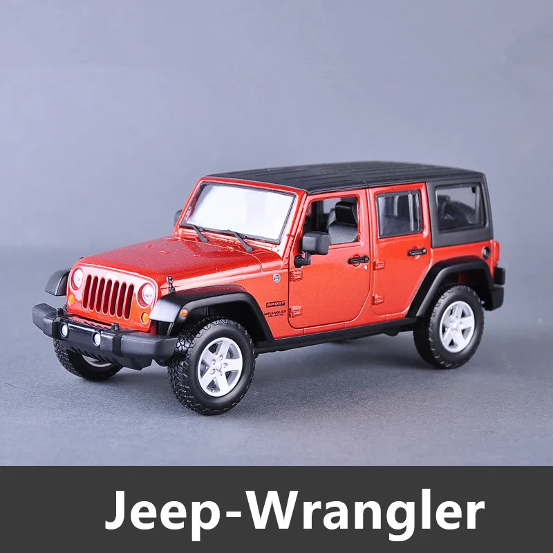 Красный Maisto 1:24 Jeep-Wrangler модель автомобиля сплав модель автомобиля ремесла Коллекция игрушек инструменты подарок - Цвет: Красный