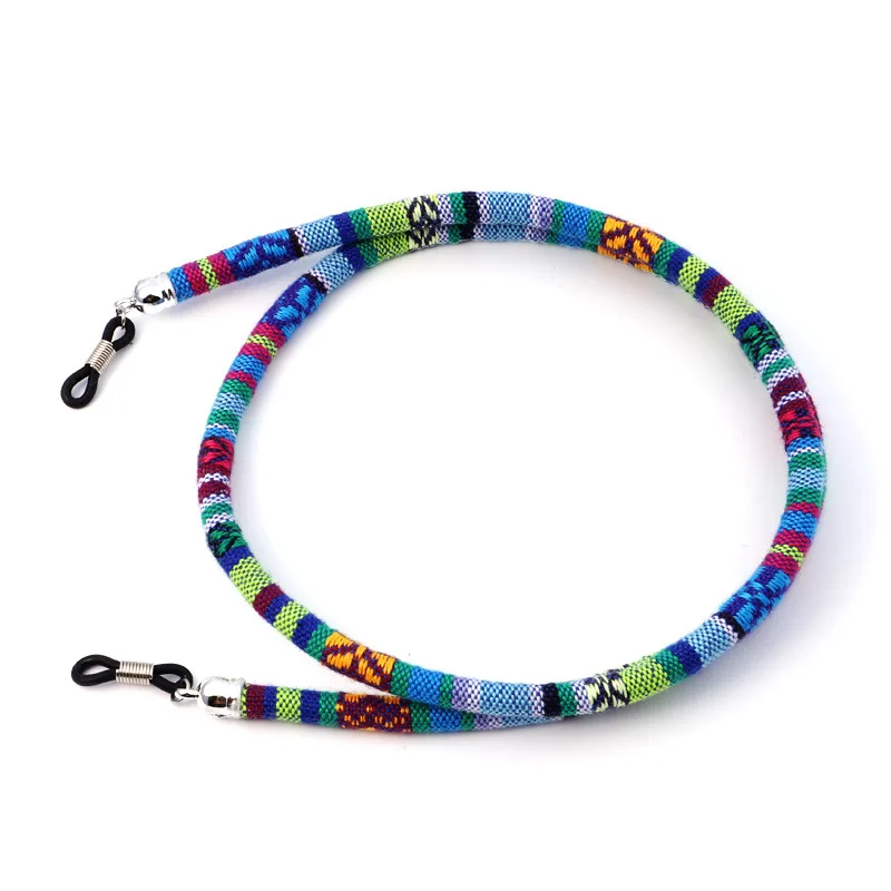 Шнурок для очков винтажный Этнический разноцветный хлопковый нескользящий |