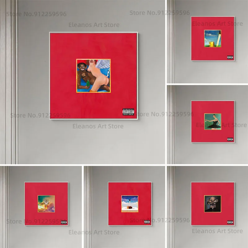 Z078 Мой красивый Темный скрученный Фэнтези Канье Запад горячий альбом рэп хип-хоп