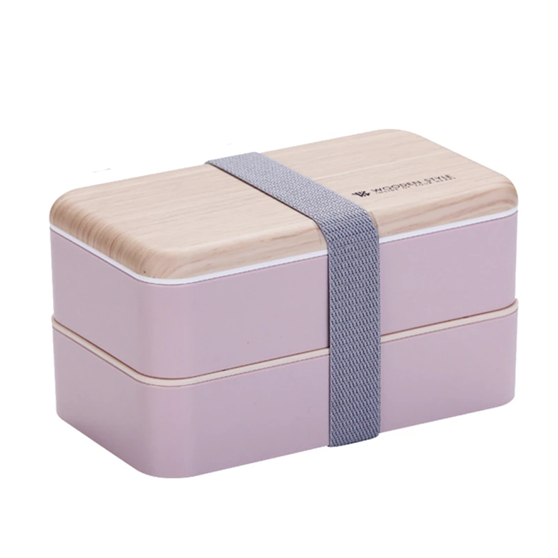 

Bento Box 2 Tiers Lunch Box Food Container with Cutlery Set for Adults and Kids Microwave Dishwasher Safe Bento