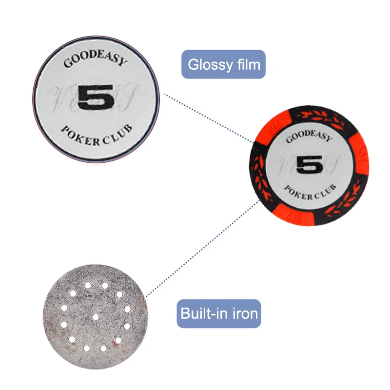 5 шт./лот глиняные покерные чипы наборы Техасский Холдем пшеничная игра pokers