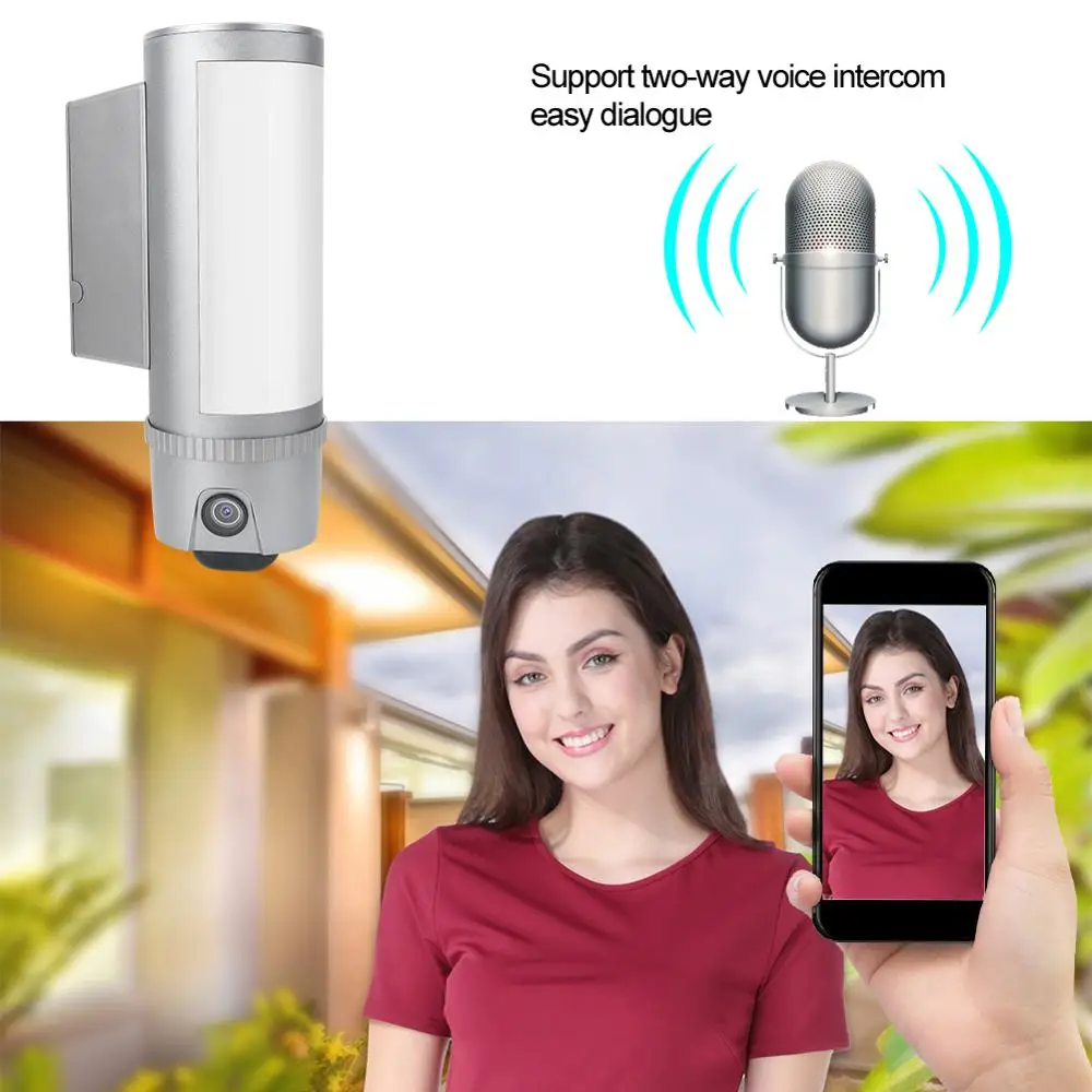 Профессиональный Camara L910 1080P Wi-Fi Камера стены прожектор PIR Ночное видение