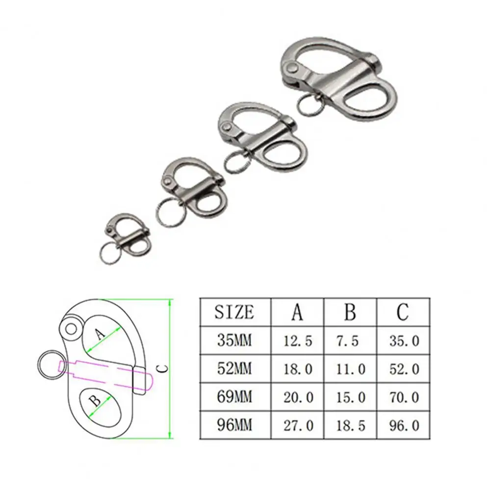 

Hot Sales Portable Quick Release Boat Chain Spring Shackle Stainless Steel Swivel Snap Buckle for Marine