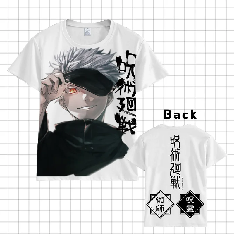 

Summer New Anime T-Shirt Jiu-Jitsu Kaisen 3D Print Men Women Fashion Oversized Tops Teen Harajuku Hip-Hop Short-Sleeved Clothing
