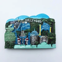 qiqipp los angeles california usa hollywood scenery travel memorial decoration crafts magnet fridge magnet