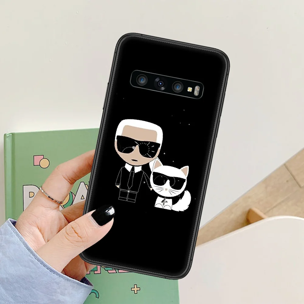 

Famous designer KARLs Phone Case For Samsung Galaxy Note S 8 9 10 20 Plus E Lite Uitra black Waterproof 3D Prime Trend Coque Tpu
