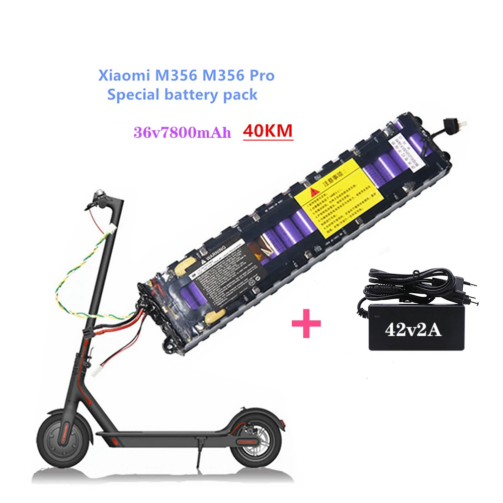 

Аккумулятор 36 В 7800 Ач для Xiaomi M365 Pro, специальный аккумулятор 36 В, аккумулятор мАч для езды на велосипеде 40 км, BMS + зарядное устройство для элек...