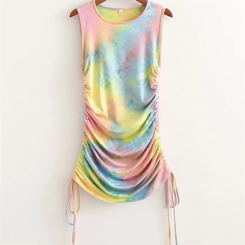 

Женское мини-платье с завязками MESTTRAF, винтажное облегающее платье с О-образным вырезом, без рукавов, 2021