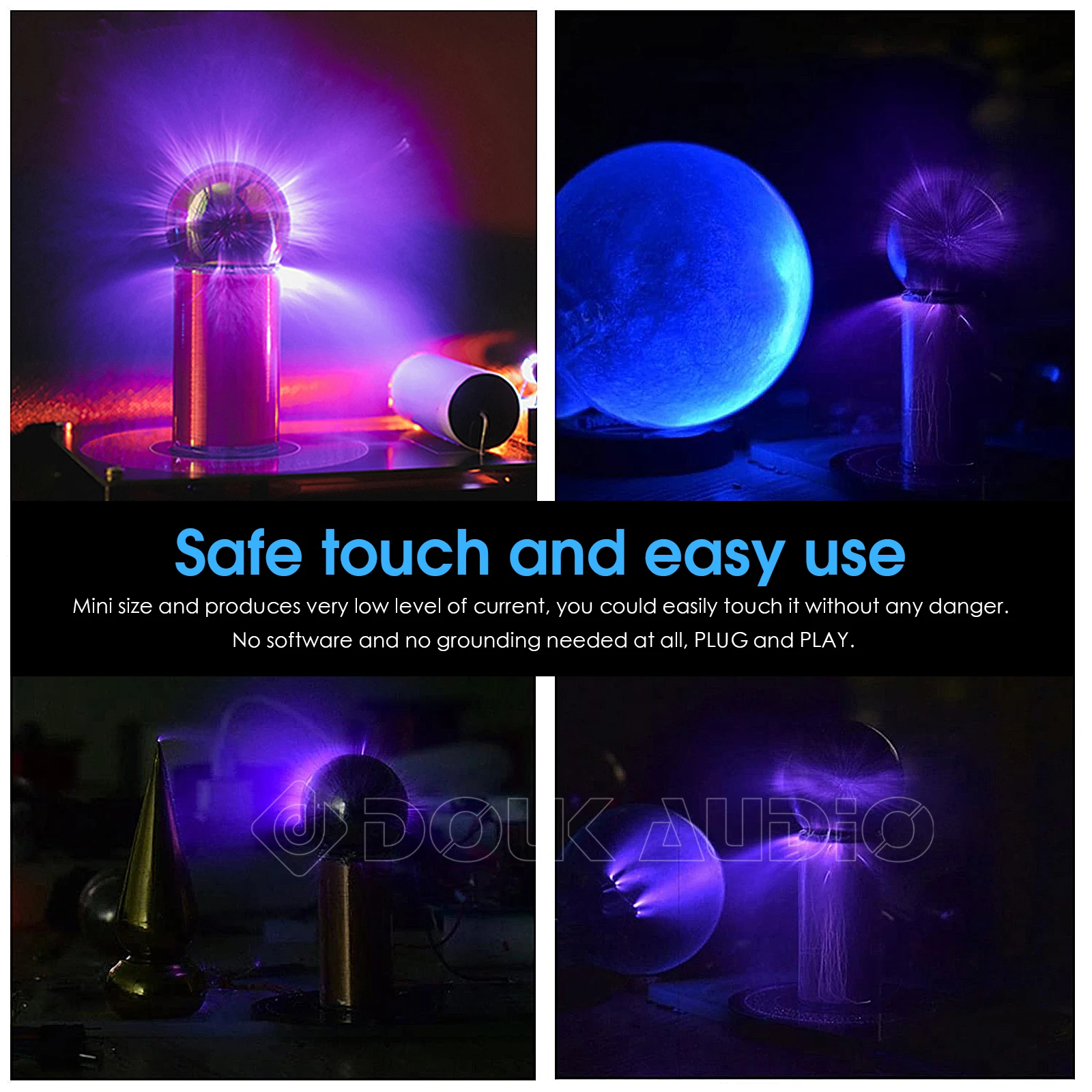 Вспышка для наушников Douk искровая катушка Тесла сенсорная искусственный