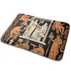 Греческая ваза коврик с принтом ковер анти-скольжение Спальня входная дверь коврик чердак Красный Рисунок белый Рисунок Выделите Афины древнегреческих