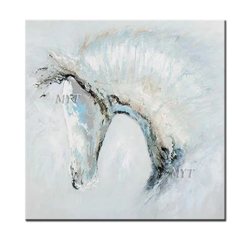 

The Waves On The Sea Are Like Horse Abstract Oil Painting Wall Art Home Decor Picture Modern On Canva 100% Handpainted No Framed