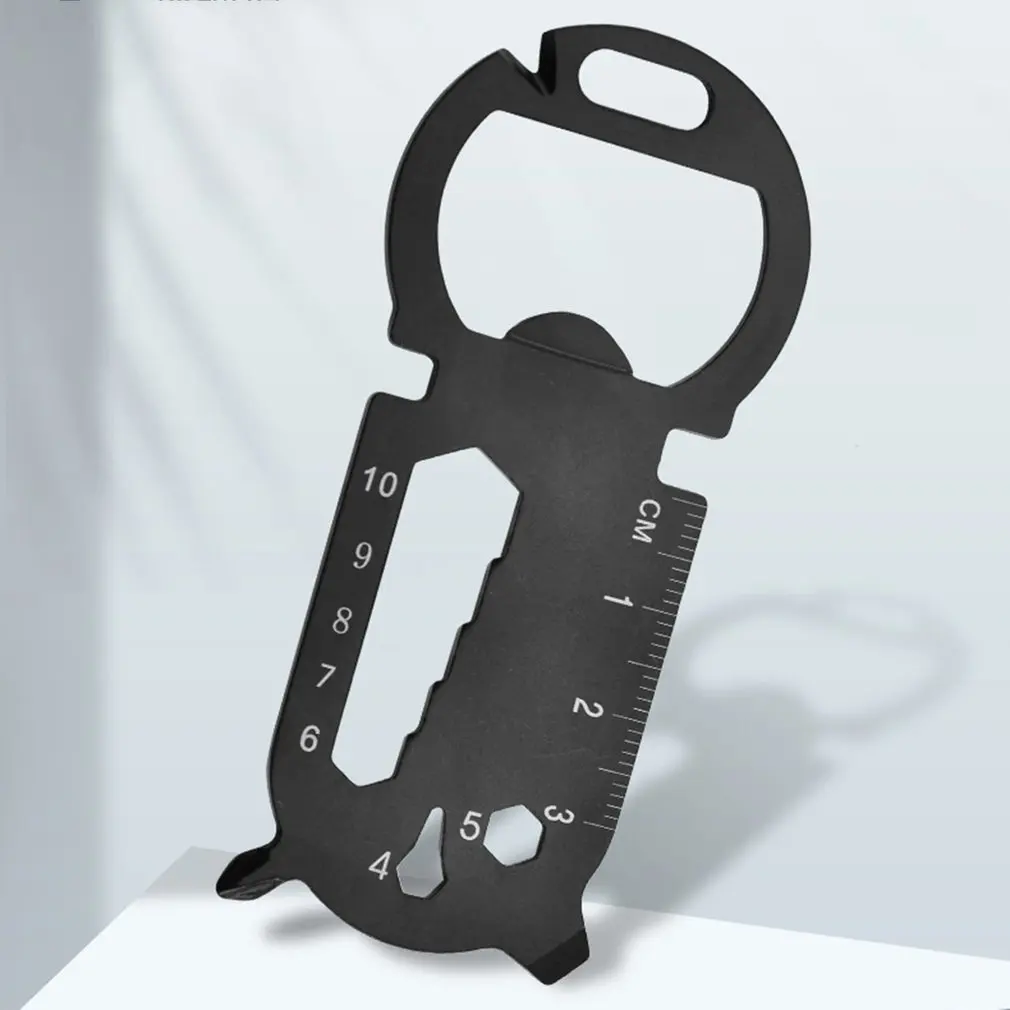 

Multi-functional EDC Card Bottle Opener Key Chain Wrench Camping Survival Outdoor Sport Hiking Tool
