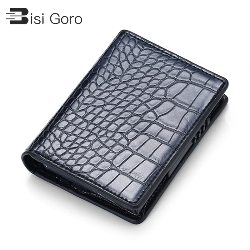 Кожаный кошелек для кредитных карт BISI GORO высокое качество защита от Rfid 2021 модный