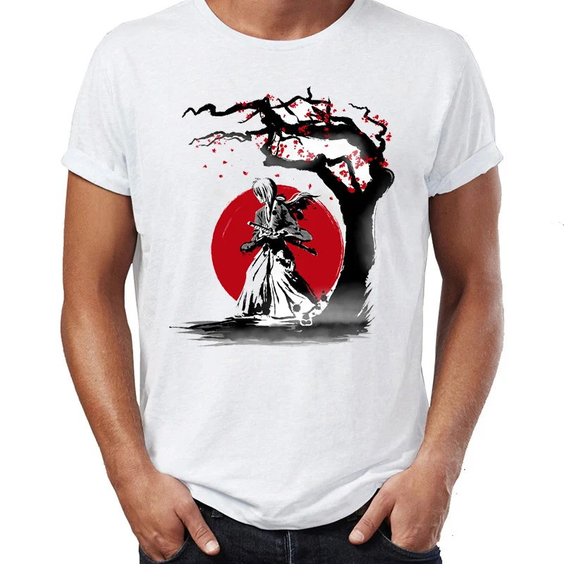 2019 Модная креативная футболка с графическим рисунком Rurouni Kenshin под солнцем