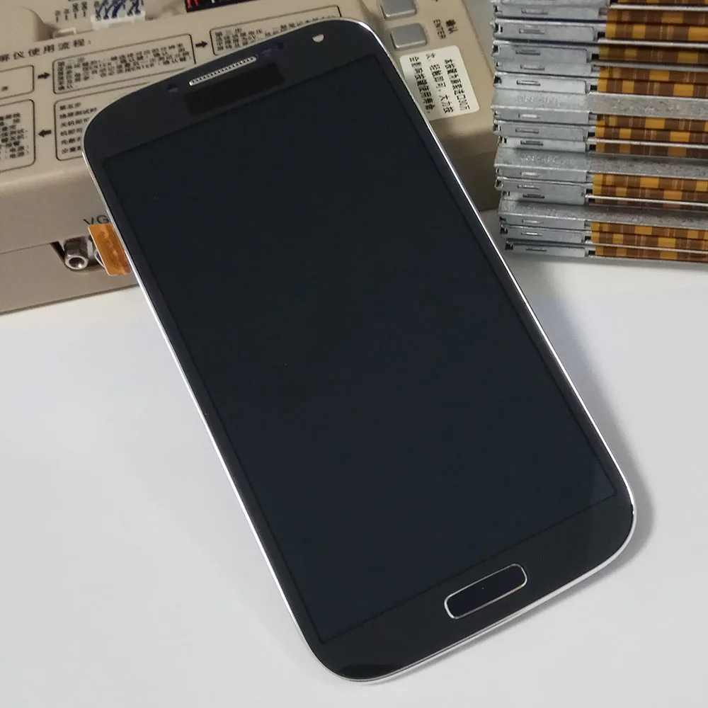 ЖК дисплей i9506 для Samsung Galaxy S4 дигитайзер сенсорная панель I9506 с рамкой в сборе