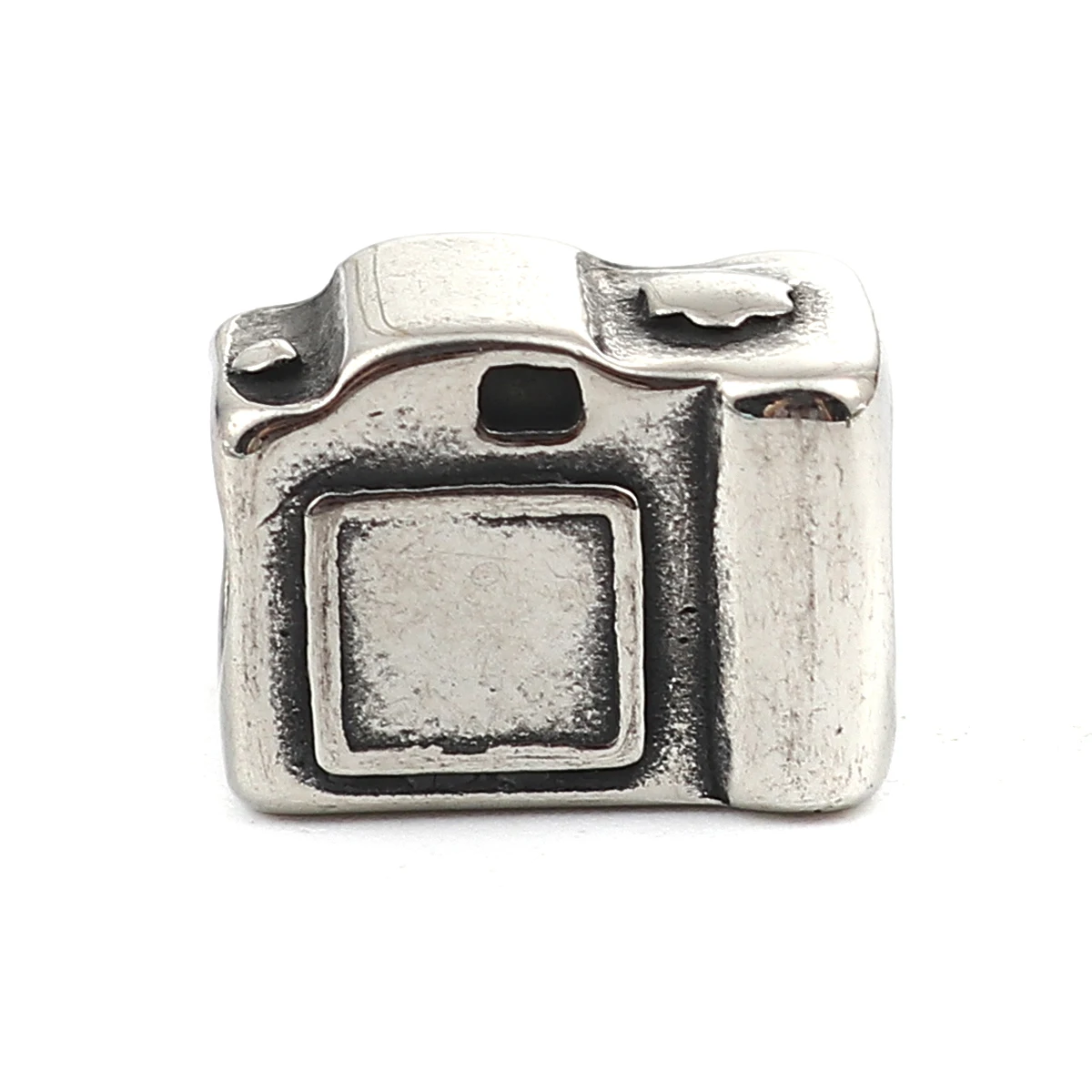 

Hot Sell 304 Stainless Steel Casting Beads Camera Antique Silver Color 3D 13mm x 10mm, Hole: Approx 5.1mm, 2 PCs