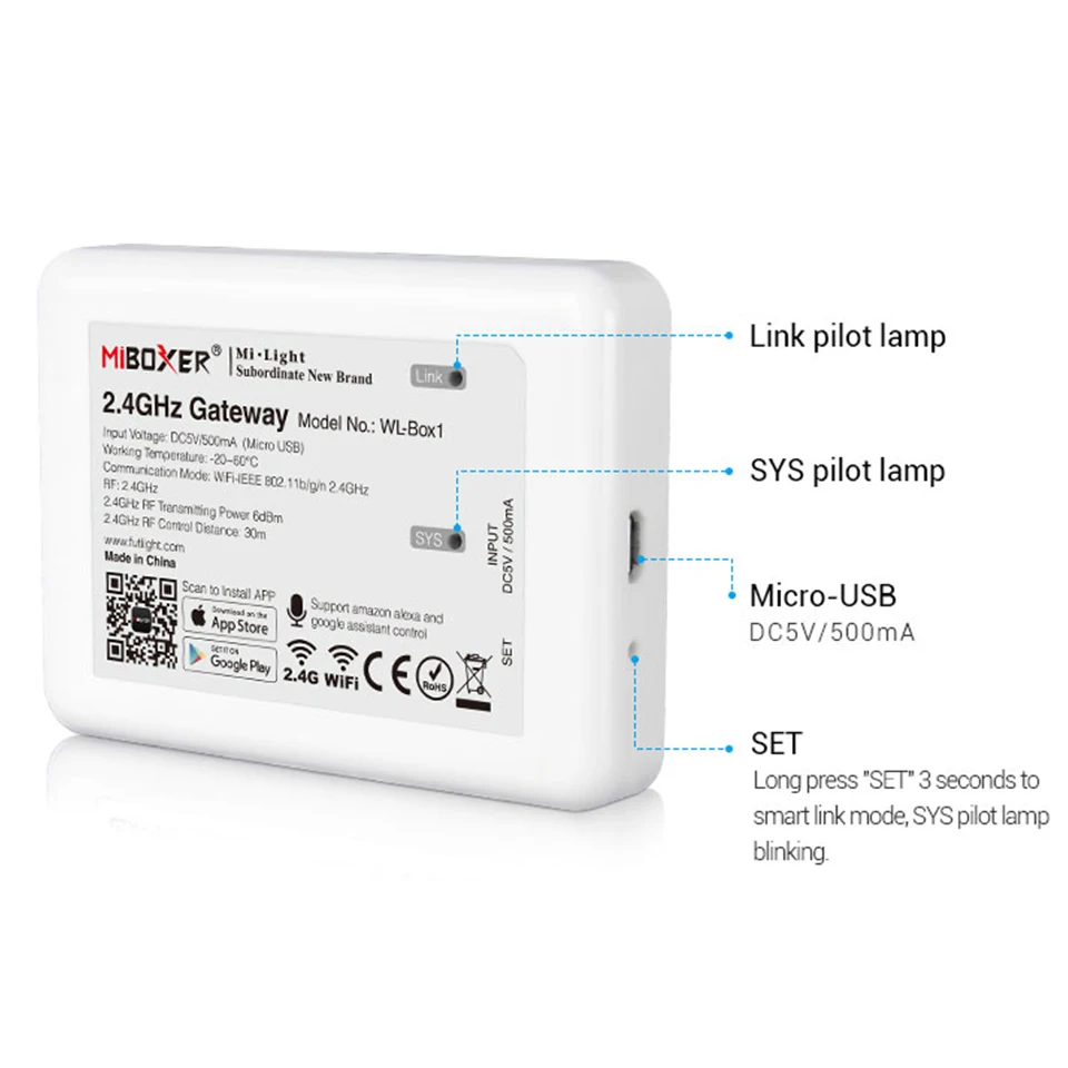 СВЕТОДИОДНЫЙ беспроводной контроллер Wi-Fi 2 4 ГГц светодиодный светильник | Лампы и