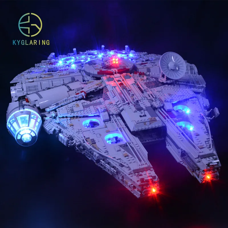 Набор со светодиодсветильник кой Kyglaring для lego 75192 Звездные войны Сокол