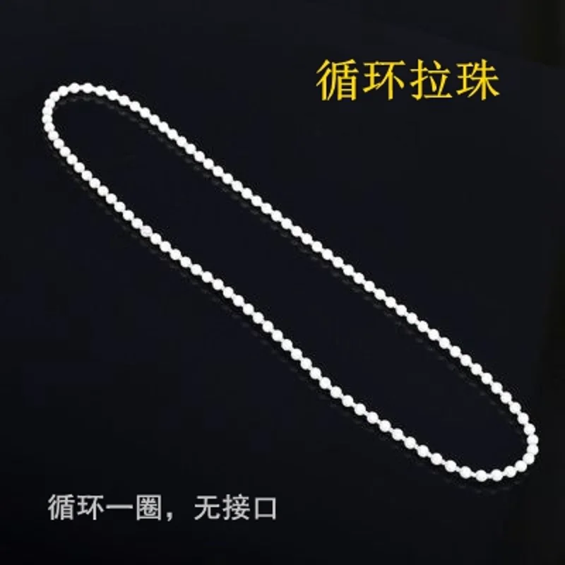 5 M Roller and Roman Shade Blind Beaded Chain Cord White Plastic Roller Blind Chain Repair，Roller Curtain Bead Rope,Blind Beaded