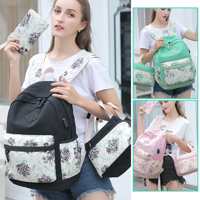 3 шт./компл. Противоугонный рюкзак для мужчин и женщин повседневные школьные